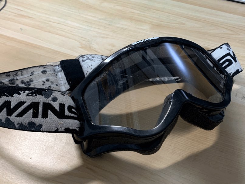 メガネ用 MTB用ゴーグルのサイズ感 SWANZ ダートゴーグル MX-797-PET